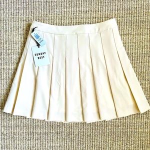 Aritzia Sunday Best, Olive Mini Skirt in Whisper White